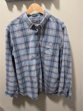 Eddie Bauer Men’s 2XL Classic Fit Plaid Flannel Shirt 100% Cotton Button Down